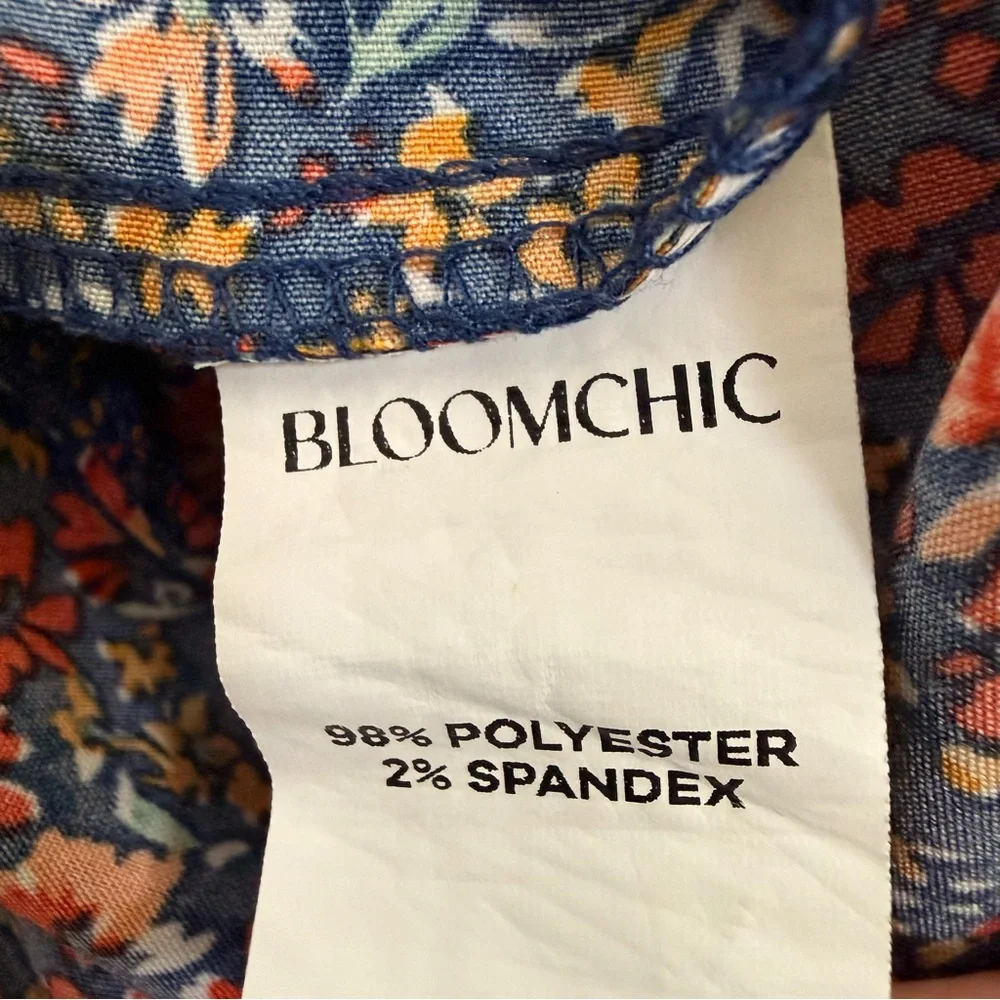 BloomChic Ditsy Floral Woven Ribbon Maxi Dress Size 12 Boho Multicolor - Picture 9 of 11